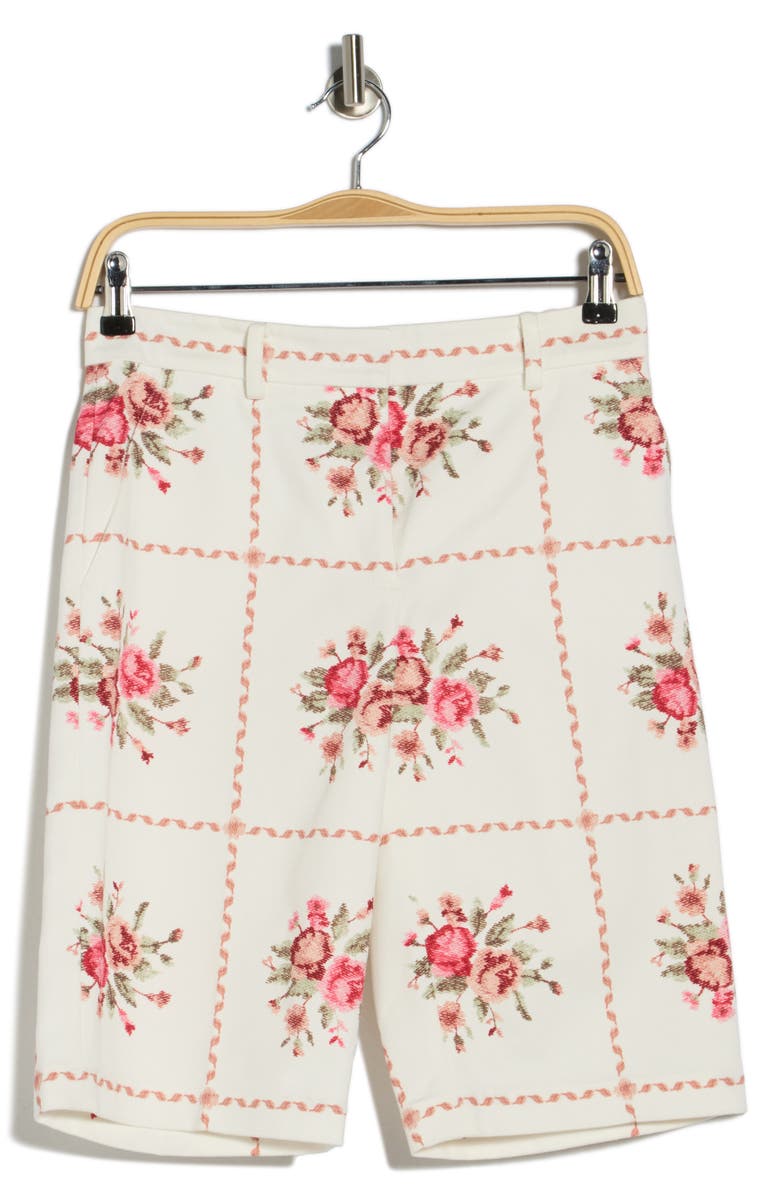 Longchamp Floral Bermuda Shorts, Main, color, Pink