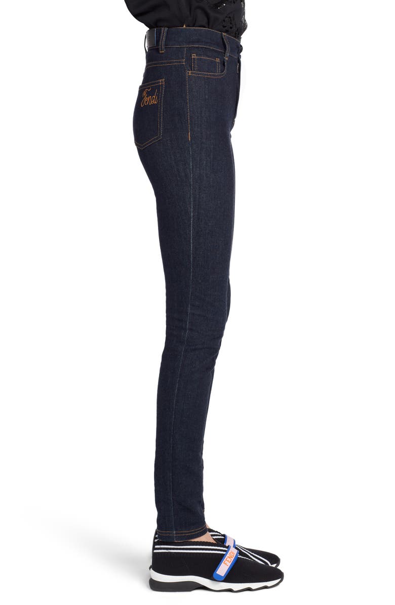 Fendi Skinny Jeans, Alternate, color, 