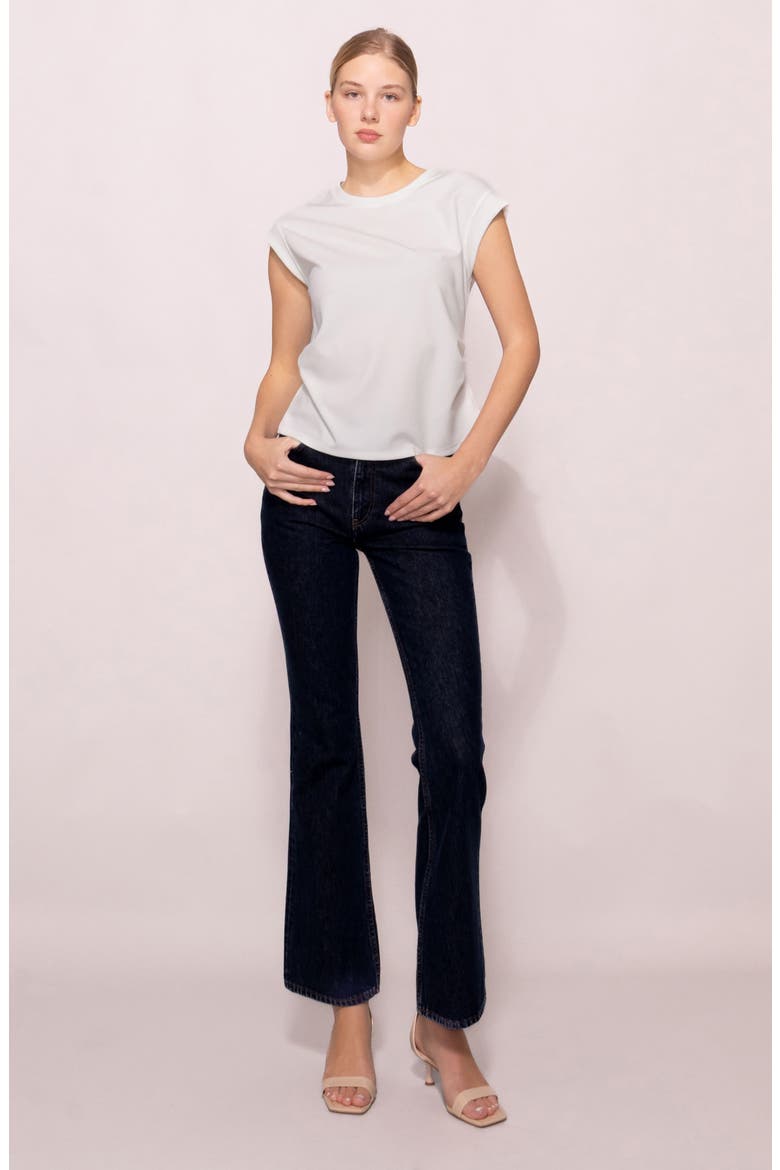 Cinched Techno Top, Alternate, color, WHITE