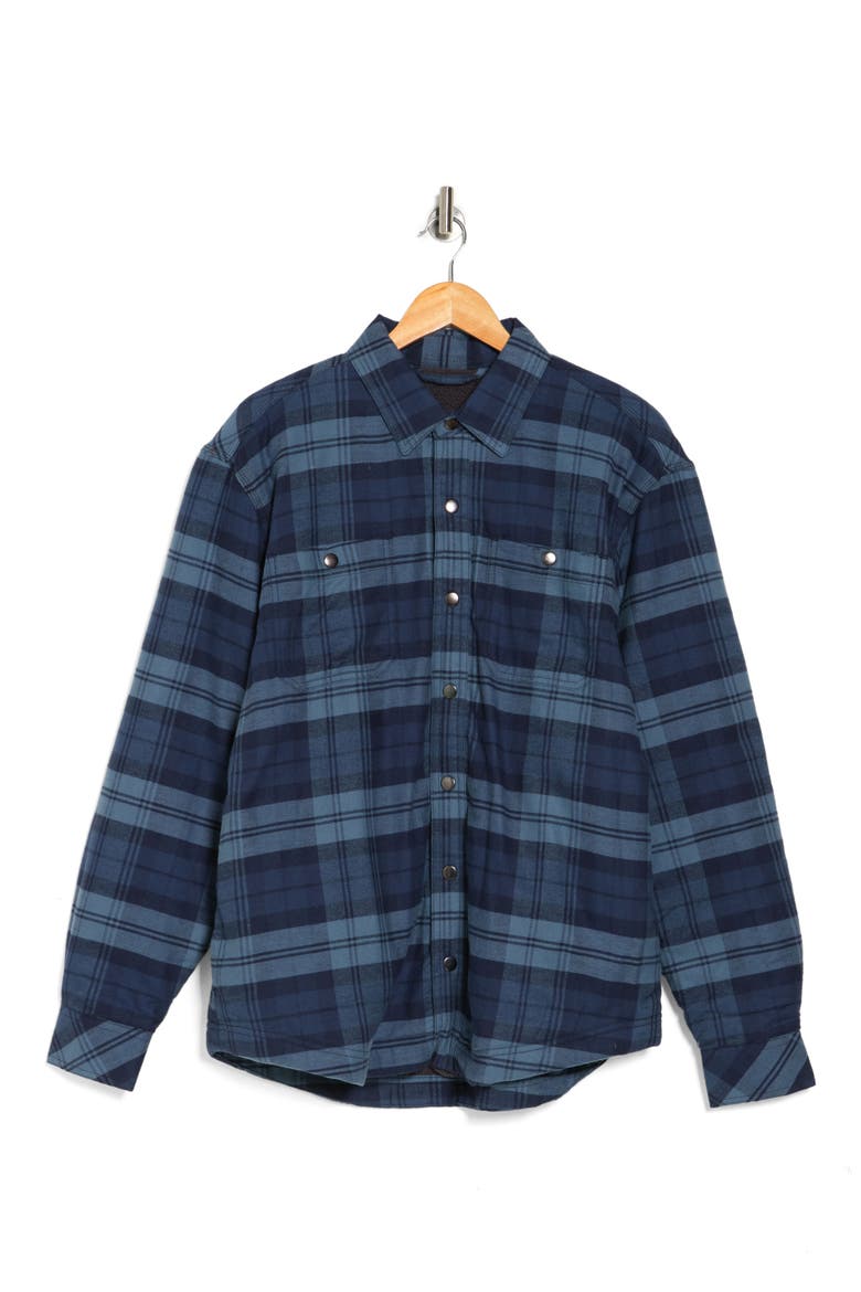 Carlton Flannel Jacket, Alternate, color, BLUE