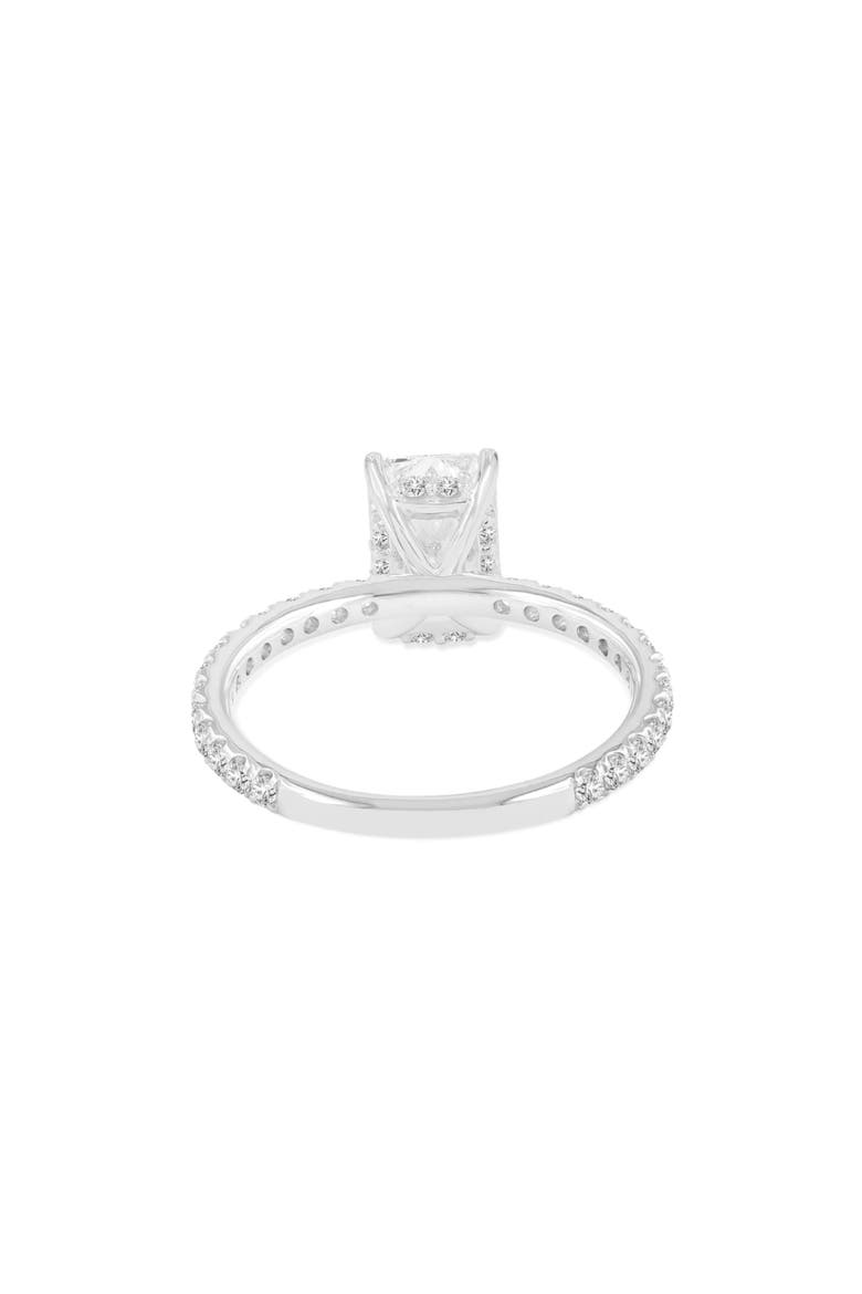 Regalia 14K White Gold Emerald Cut Lab Grown Diamond Hidden Halo Engagement Ring - 2.55 ctw, Alternate, color, 14K White Gold