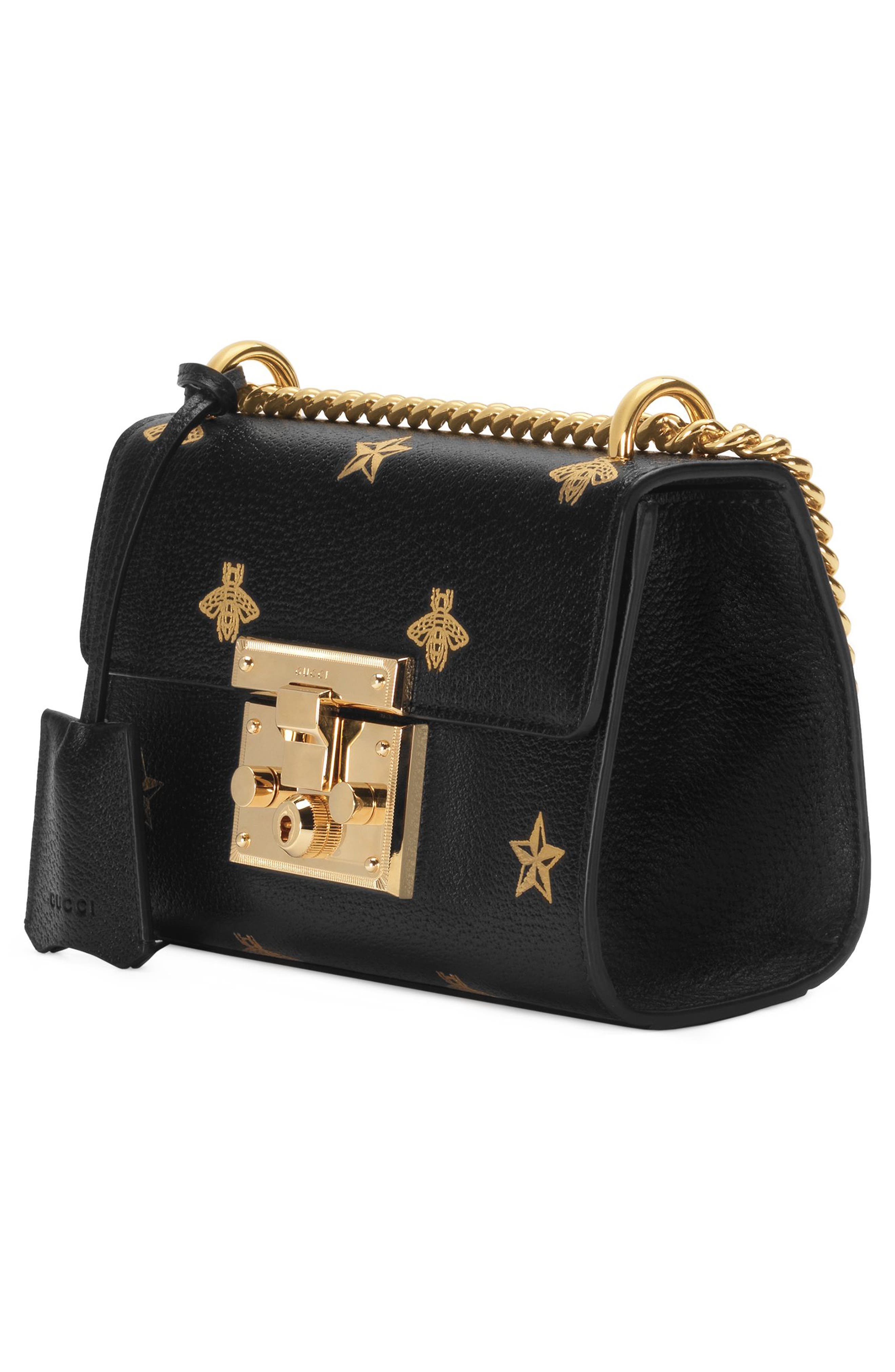 Gucci Mini Padlock Leather Shoulder Bag, Alternate, color, 