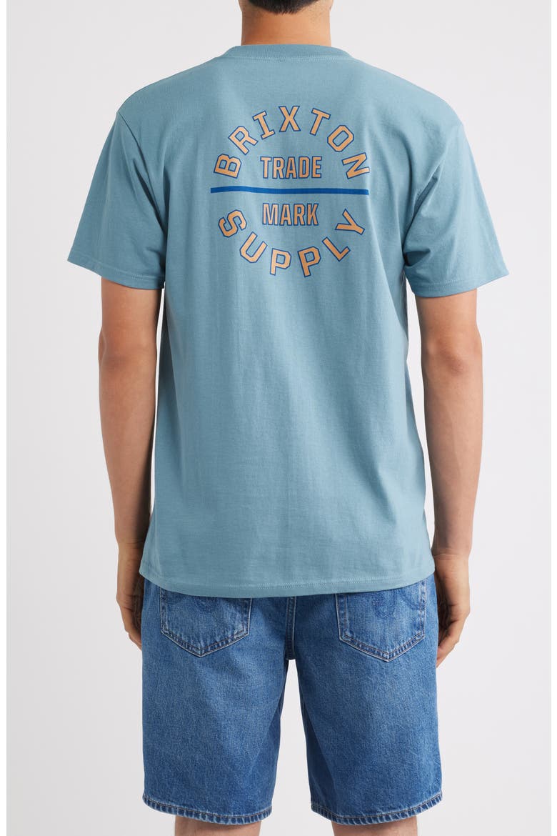 Oath V Cotton Logo Graphic T-Shirt, Alternate, color, OCEAN BREEZE/LIGHT BROWN/BLACK