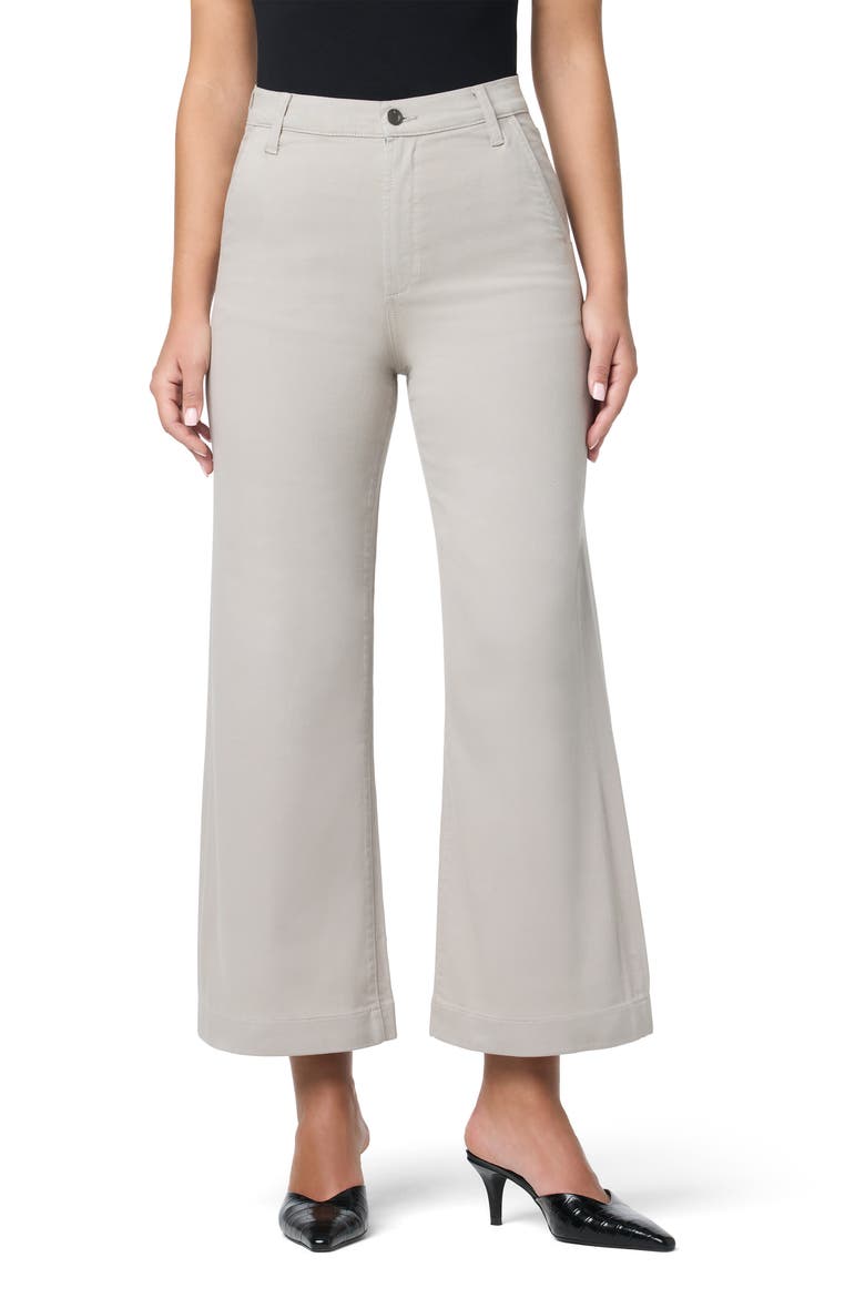 High Waist Ankle Wide Leg Trouser Jeans, Main, color, STONE