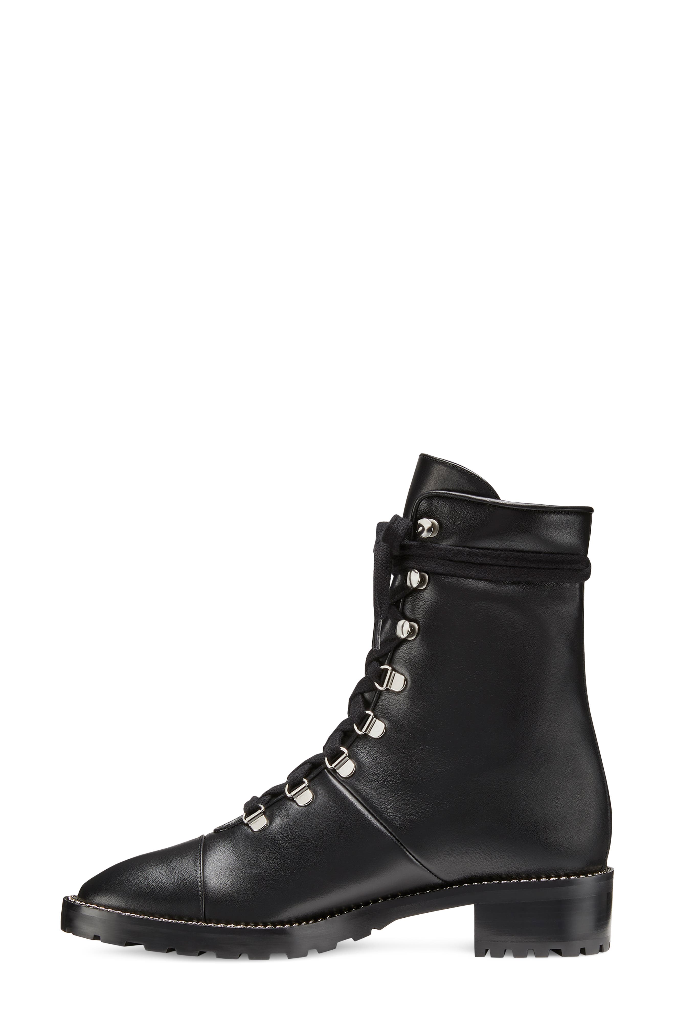 Kolbie Combat Boot, Alternate, color, BLACK/SILVER