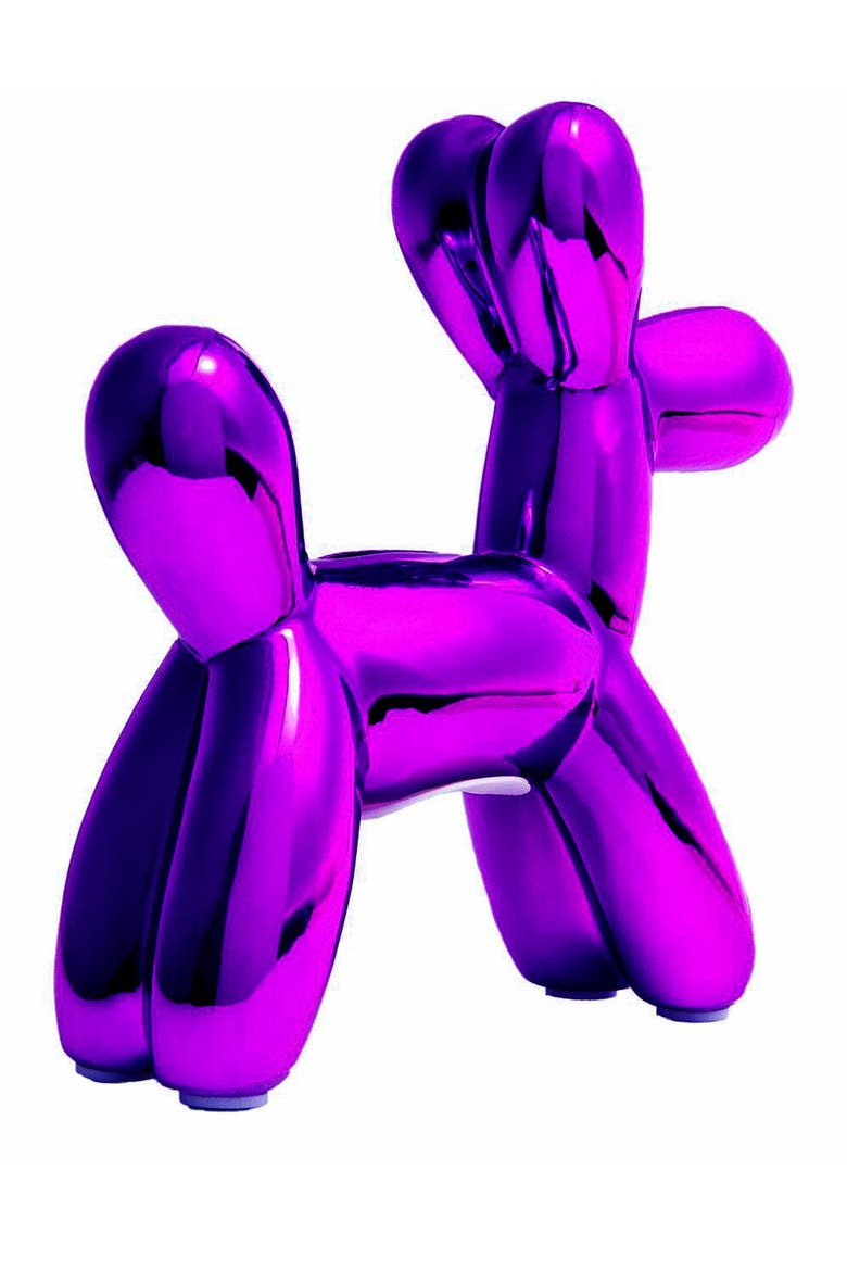 INTERIOR ILLUSIONS Plus Purple Mini Balloon Dog Bank - 7.5