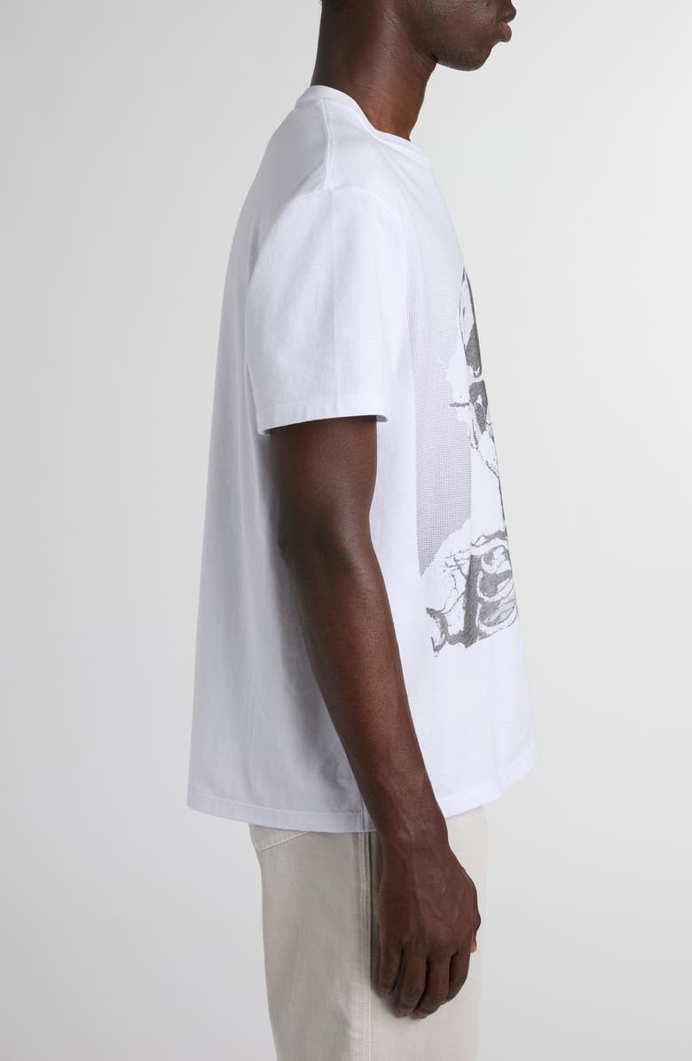 McQueen Skull Graphic T-Shirt, Alternate, color, White / Black