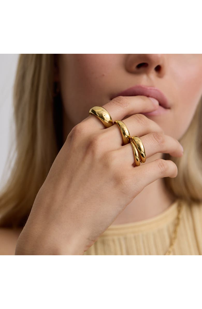 D.LOUISE Chunky Dome Ring, Alternate, color, Gold