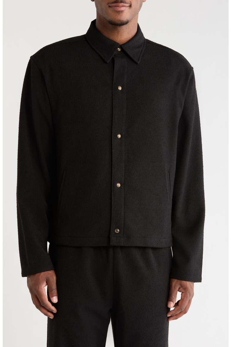 Nep Yarn Overshirt, Alternate, color, BLACK