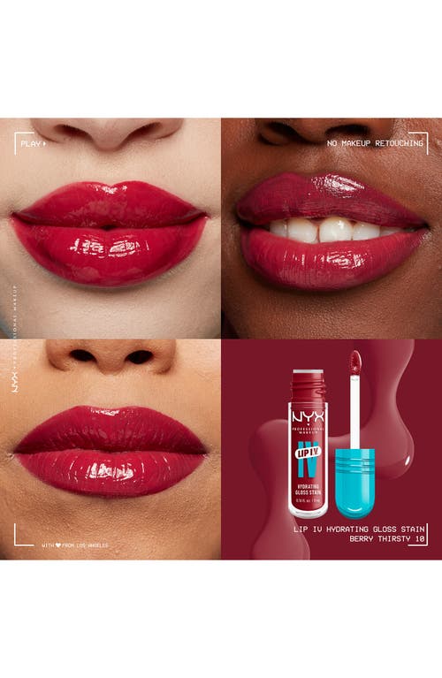 Nyx Professional Makeup Lip I.v. Hydrating Lip Gloss Stain In Berry Thirsty