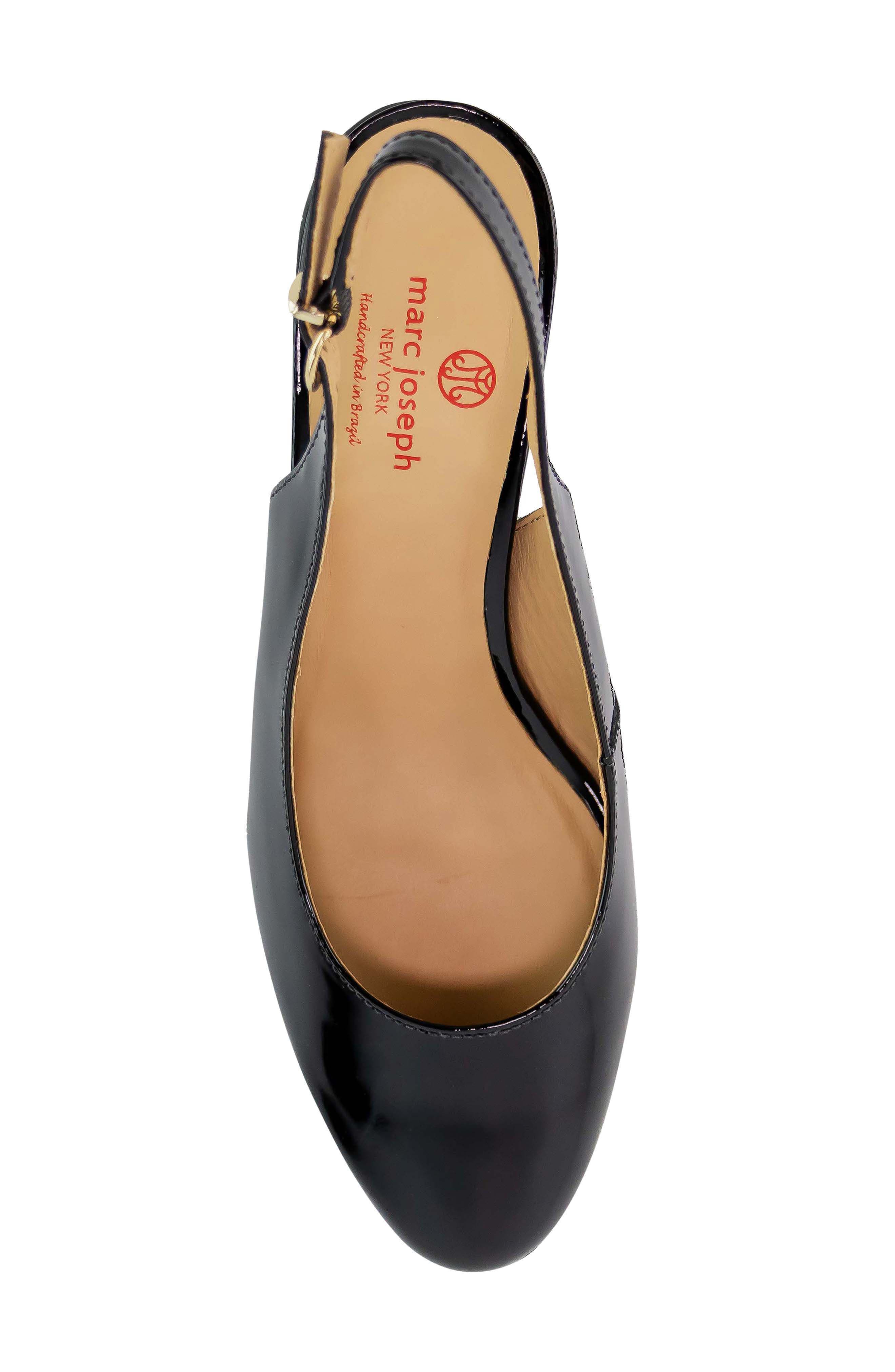 Broad St Slingback Leather Pump, Alternate, color, BLACK SOFT PATENT