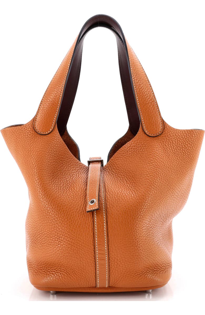 Pre-Owned Hermes Eclat Picotin Lock Bag Clemence MM, Main, color, Toffee