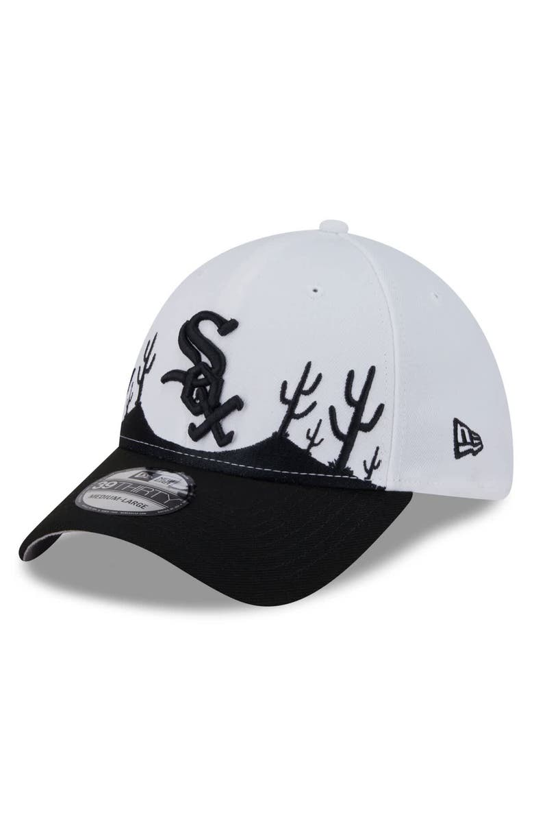 New Era Men's New Era  White/Black Chicago White Sox 2025 Spring Training Landscape 39THIRTY Flex Hat, Main, color, 