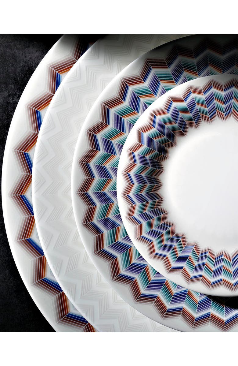 Missoni Home Tableware Dessert Plates ZIG ZAG Set of 6 Jarris 148 diam. 8.5", Main, color, Multicolor