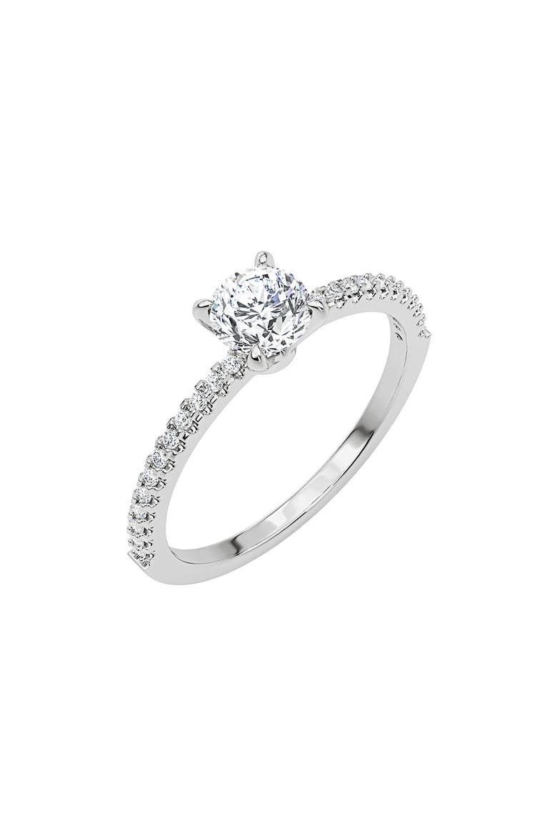 Cubic Zirconia Solitaire Ring, Main, color, PURE PLATINUM CLEAR CZ