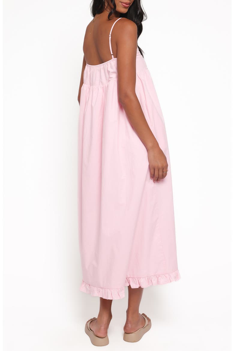 Miuccia Sleeveless Cotton Maxi Sundress, Alternate, color, PINK