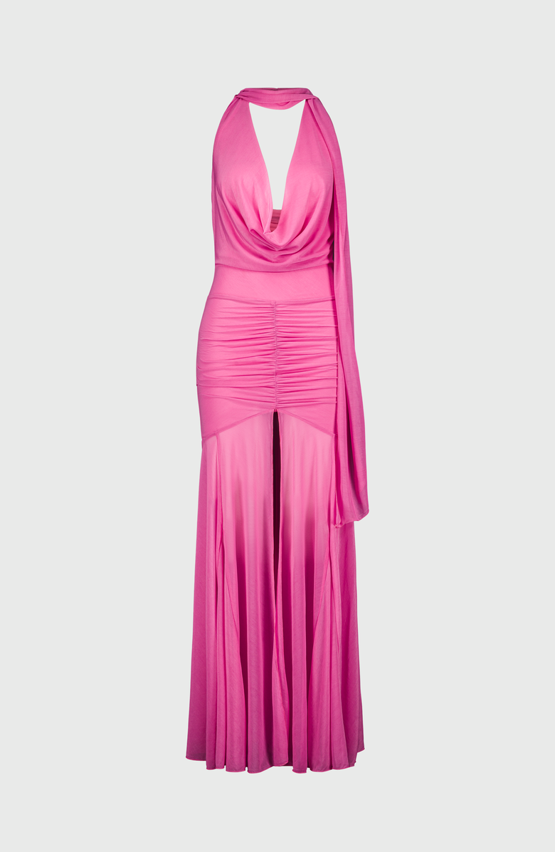 SAEMDI Dali Halterneck Dress, Main, color, Pink