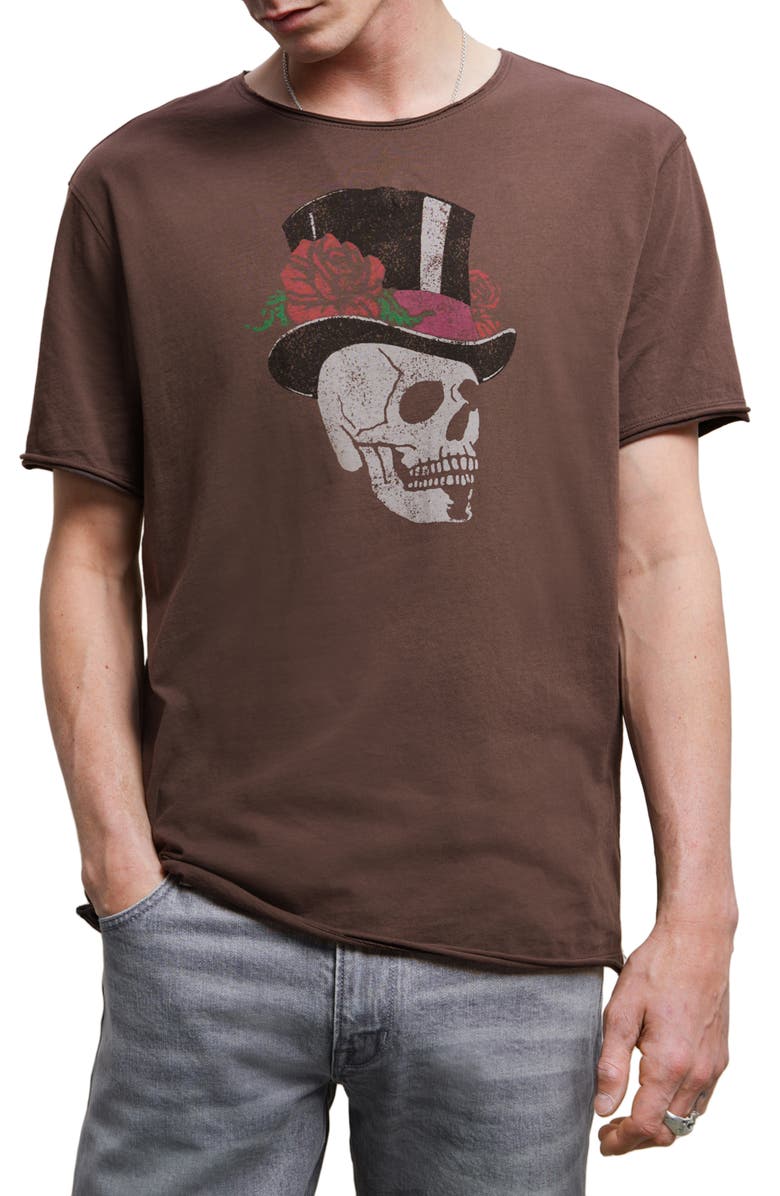 John Varvatos Men's Raw Edge Cotton Graphic Tee, Main, color,