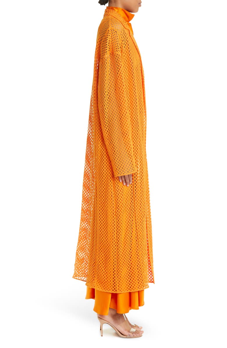 LAPOINTE Relaxed Fit Mesh Knit Trench Coat, Alternate, color, 