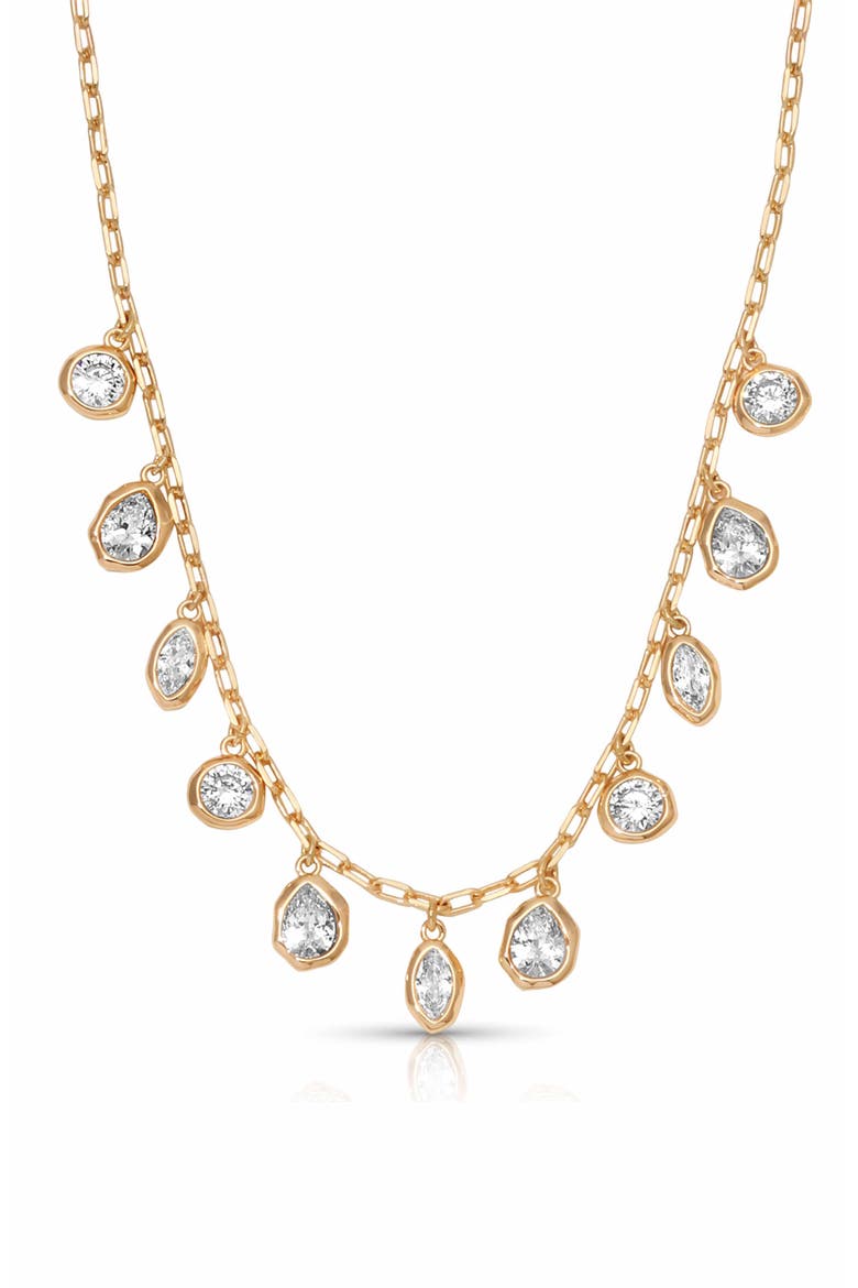 Molten Treasures Charm Necklace, Main, color, GOLD