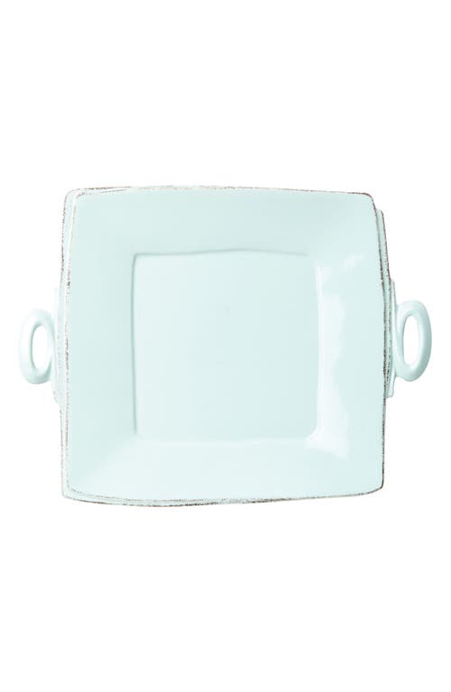 VIETRI Lastra Square Platter in Aqua 