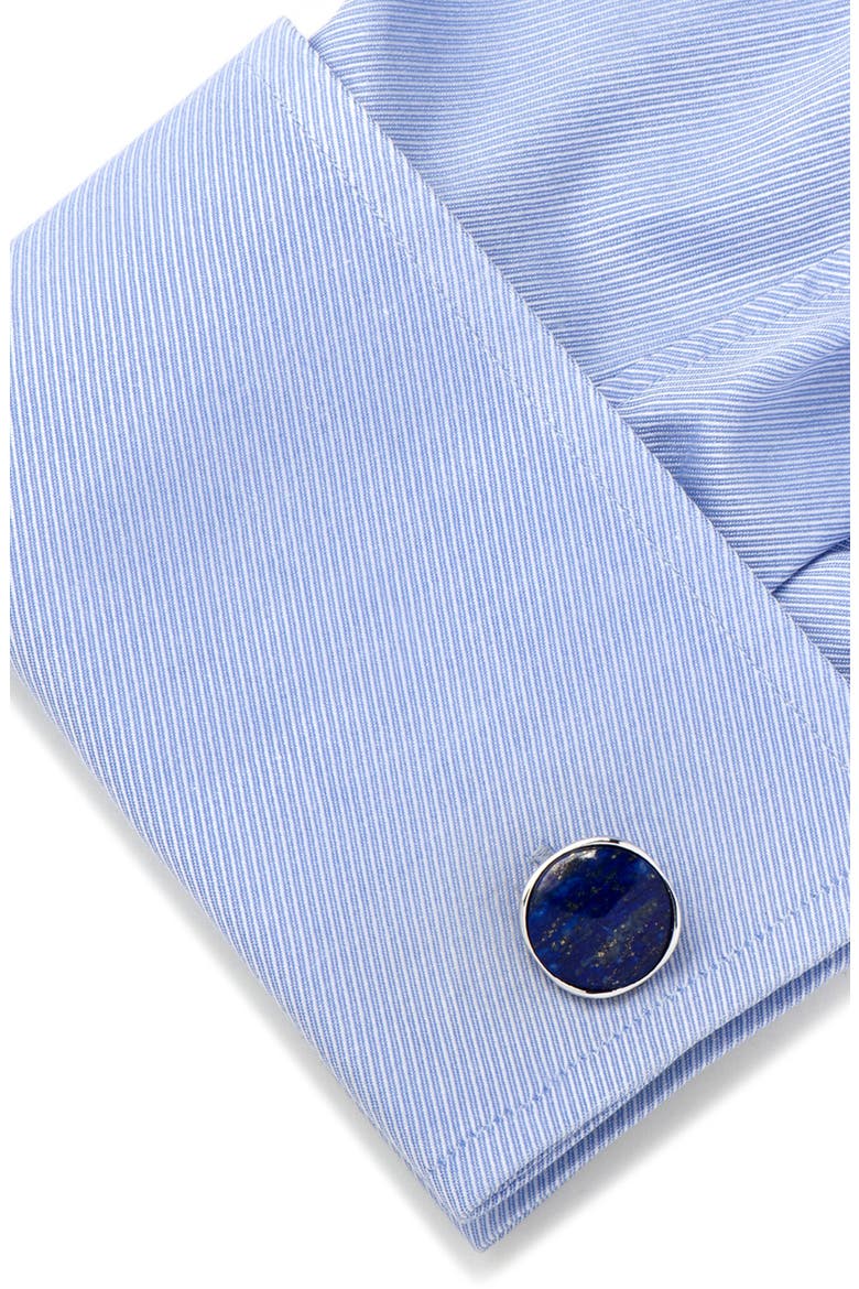 Lapis Lazuli Cuff Links, Alternate, color, BLUE