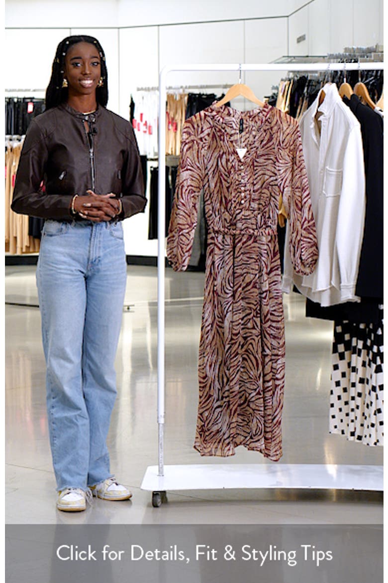 Abstract Print Long Sleeve Dress video