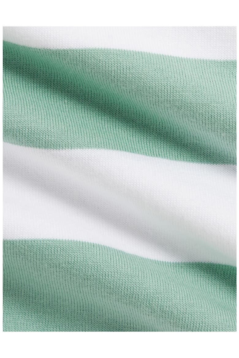 Rugby Stripe Cotton Jersey Romper, Alternate, color, CELADON MULTI