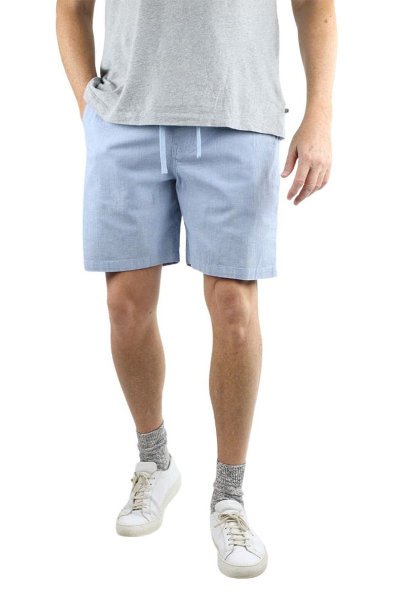 Stretch Chambray Shorts, Main, color, LIGHT INDIGO