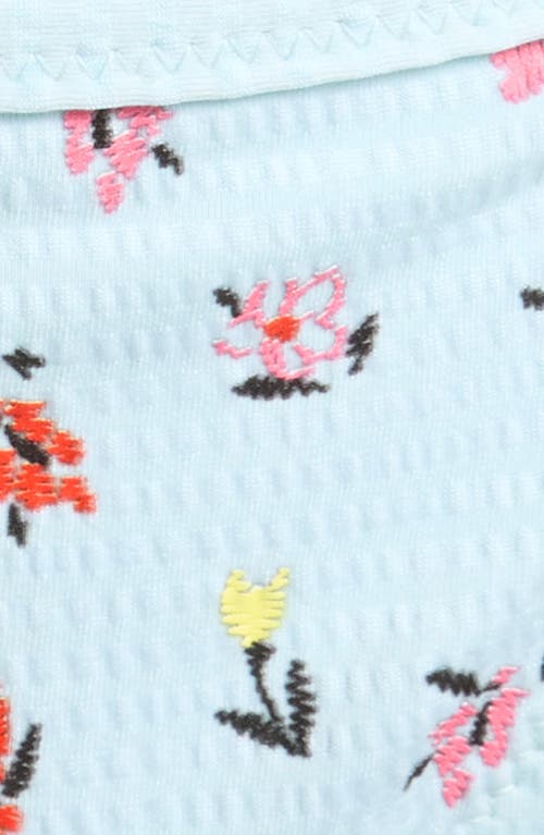 Solid & Striped The Lulu Bikini Bottoms In Embroidered Floral Sky