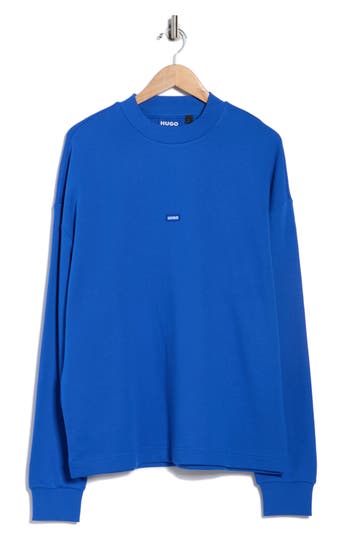 Hugo Boss Hugo Nedro Cotton French Terry Sweatshirt In Blue