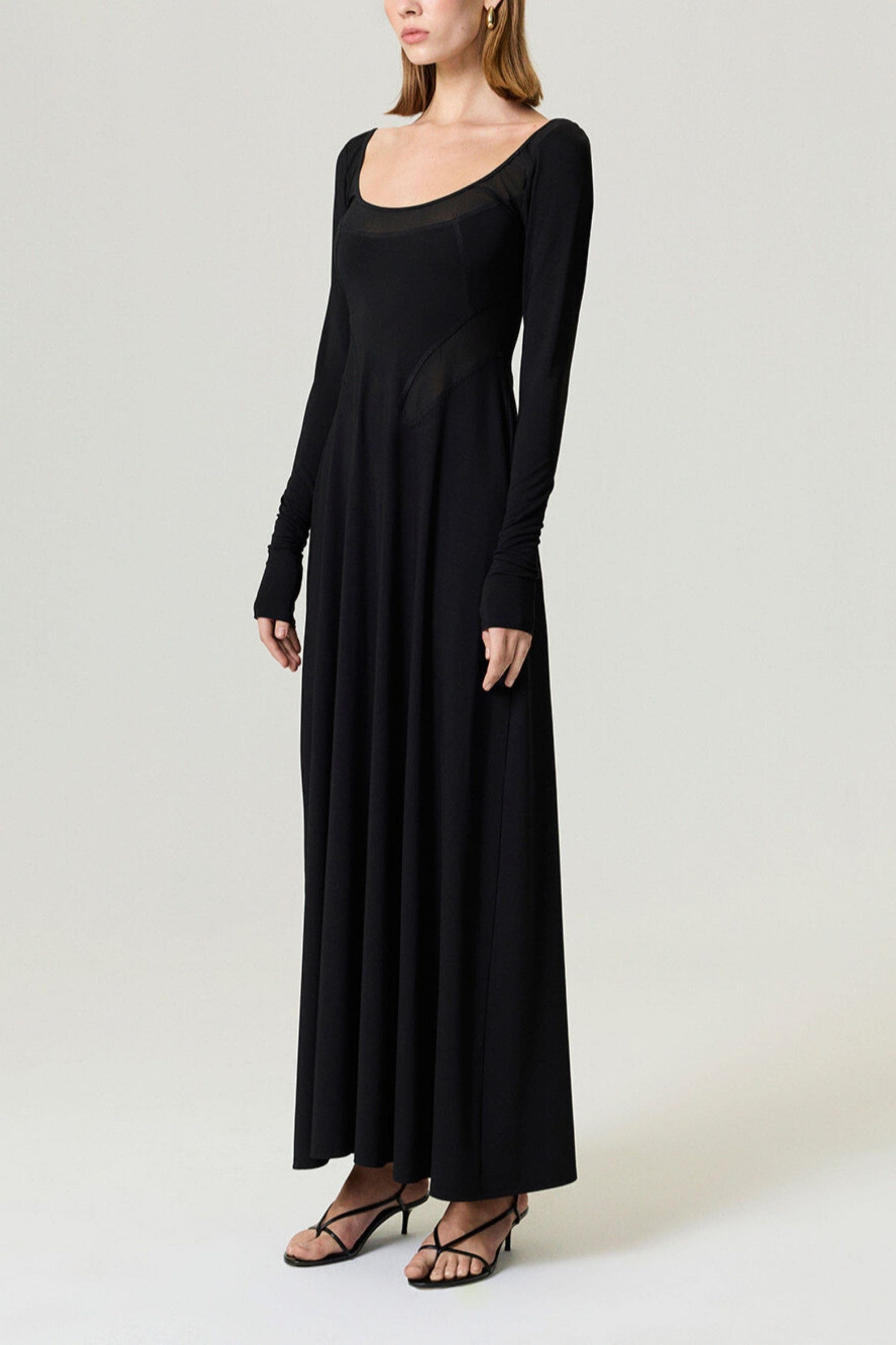 Sheer Detailed Maxi Dress - image 2