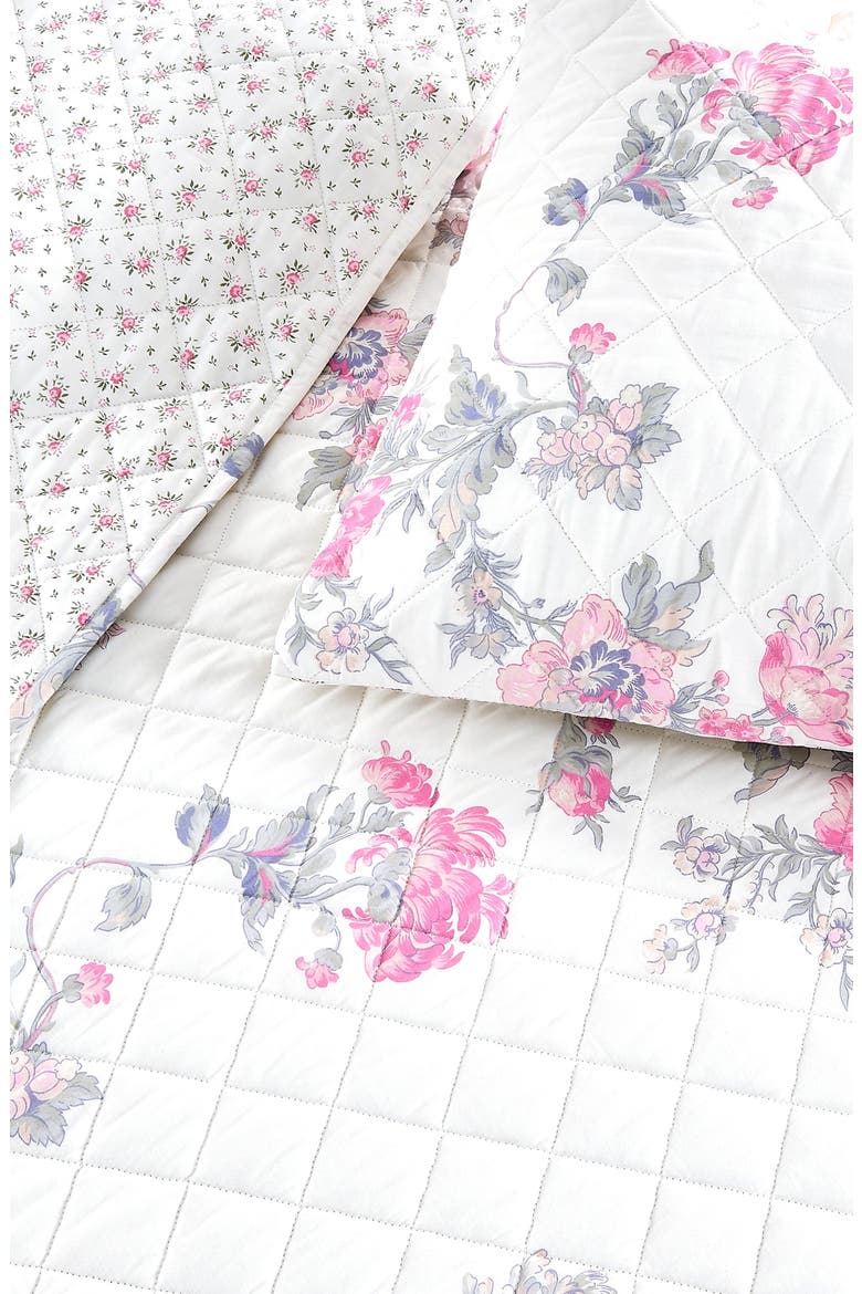 Rose Percale Cotton Quilt & Shams Set, Alternate, color, PINK/ PINK