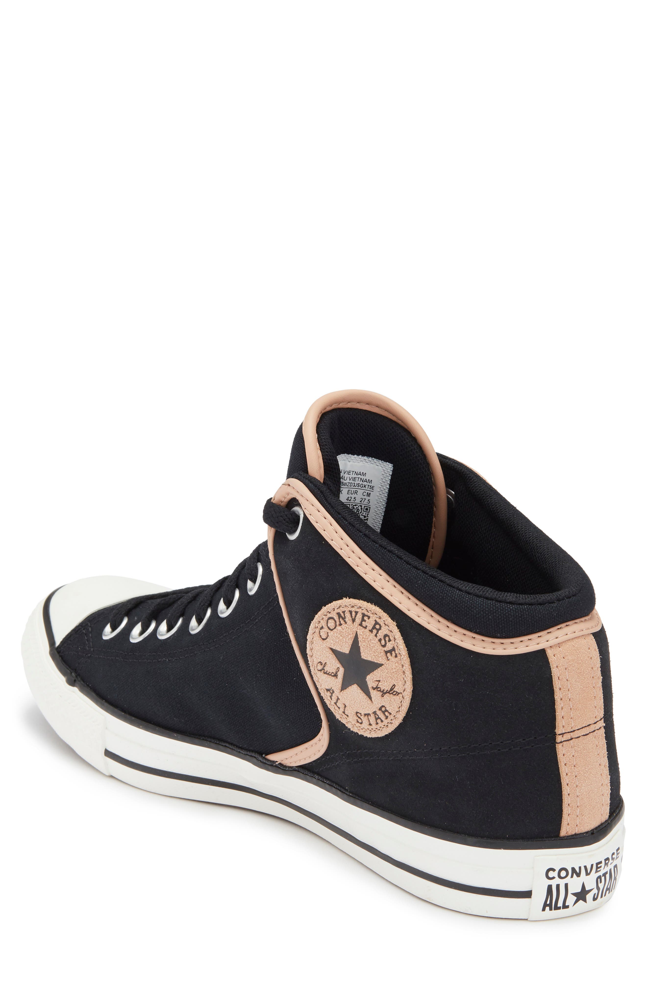 Converse Chuck Taylor<sup>®</sup> All Star<sup>®</sup> High Street Mid Sneaker, Alternate, color, Black