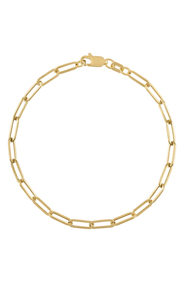 FUZION CREATIONS Paper Clip Chain Bracelet, Main, color, Yellow