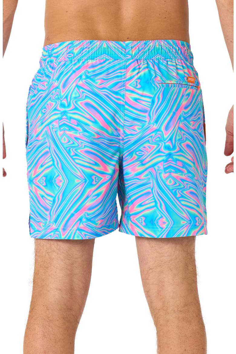 Holoperfect Hero Stretch Swim Trunks, Alternate, color, BLUE MULTI