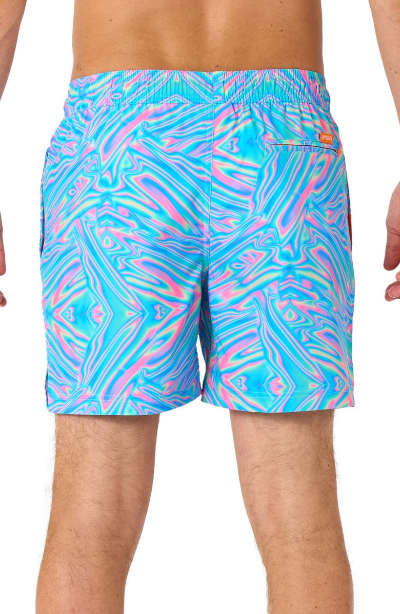 OppoSuits Holoperfect Hero Stretch Swim Trunks, Alternate, color, Blue Multi