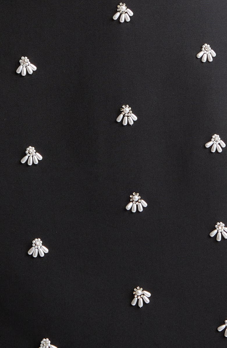 Oscar de la Renta Cabochon Embroidered Sleeveless Cocktail Dress, Alternate, color,