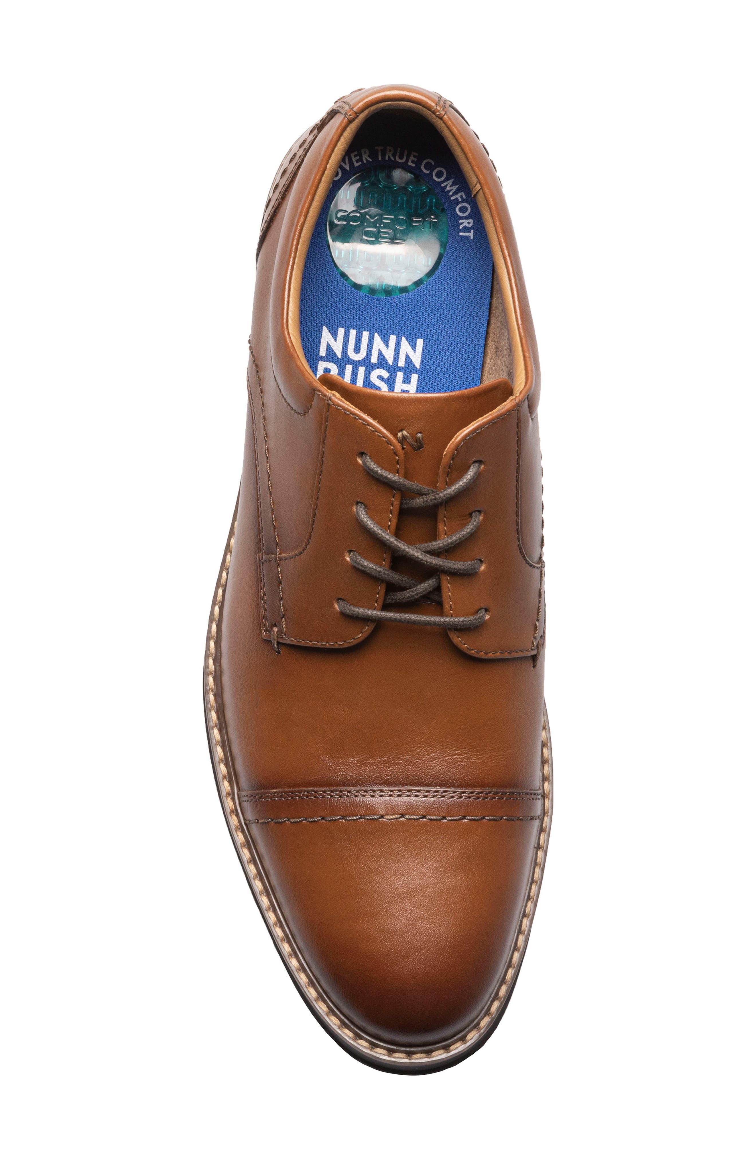 Calderone Cap Toe Derby - Wide Width Available, Alternate, color, COGNAC
