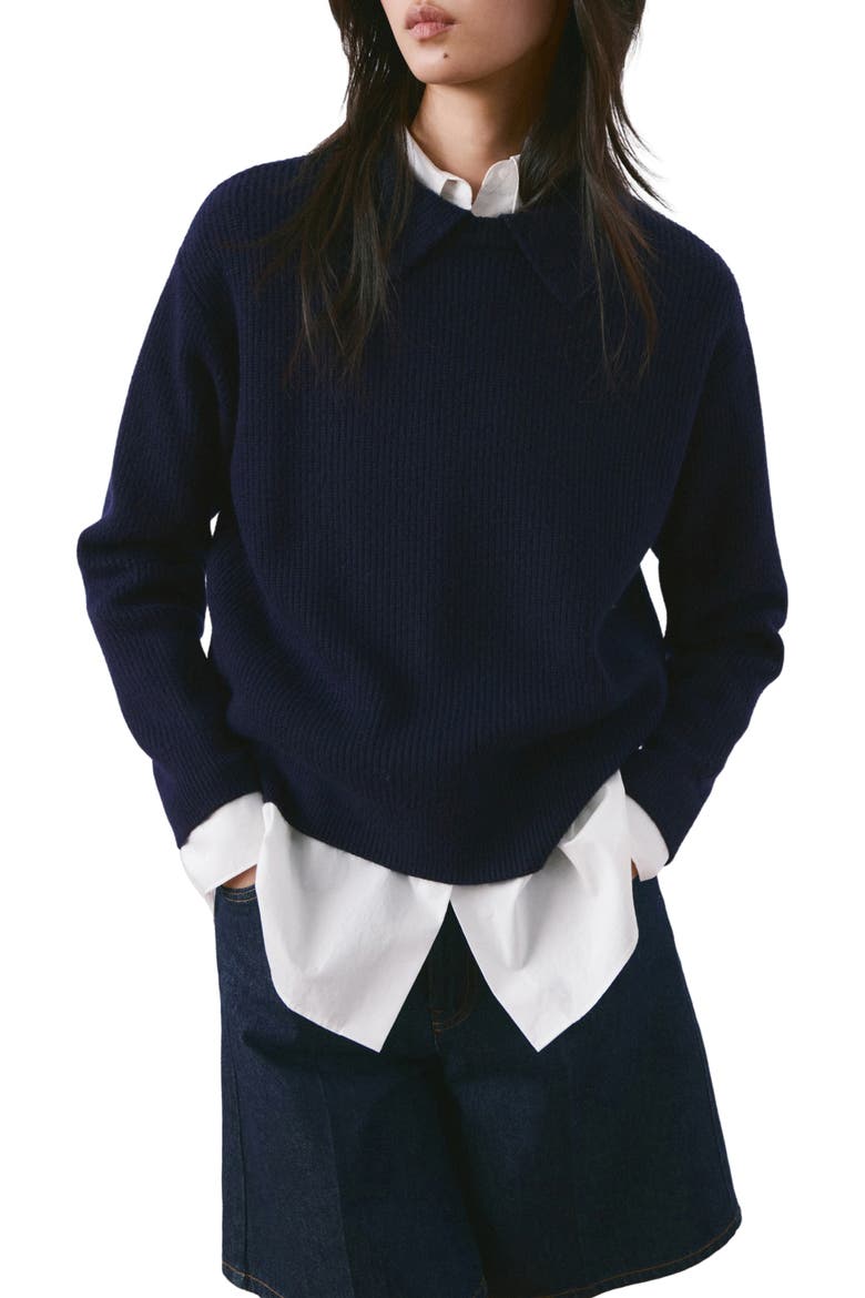 Polo Sweater, Main, color, DARK NAVY