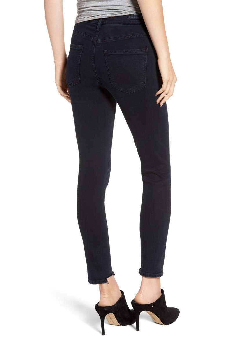 Rocket High Waist Crop Skinny Jeans, Alternate, color, BLUE PRINT