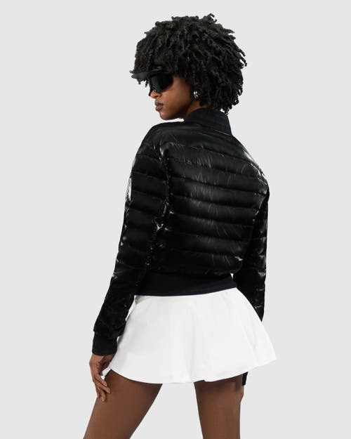 Shop Alpenhaus Cluza Reversable Quilted Bomber Jacket In Black