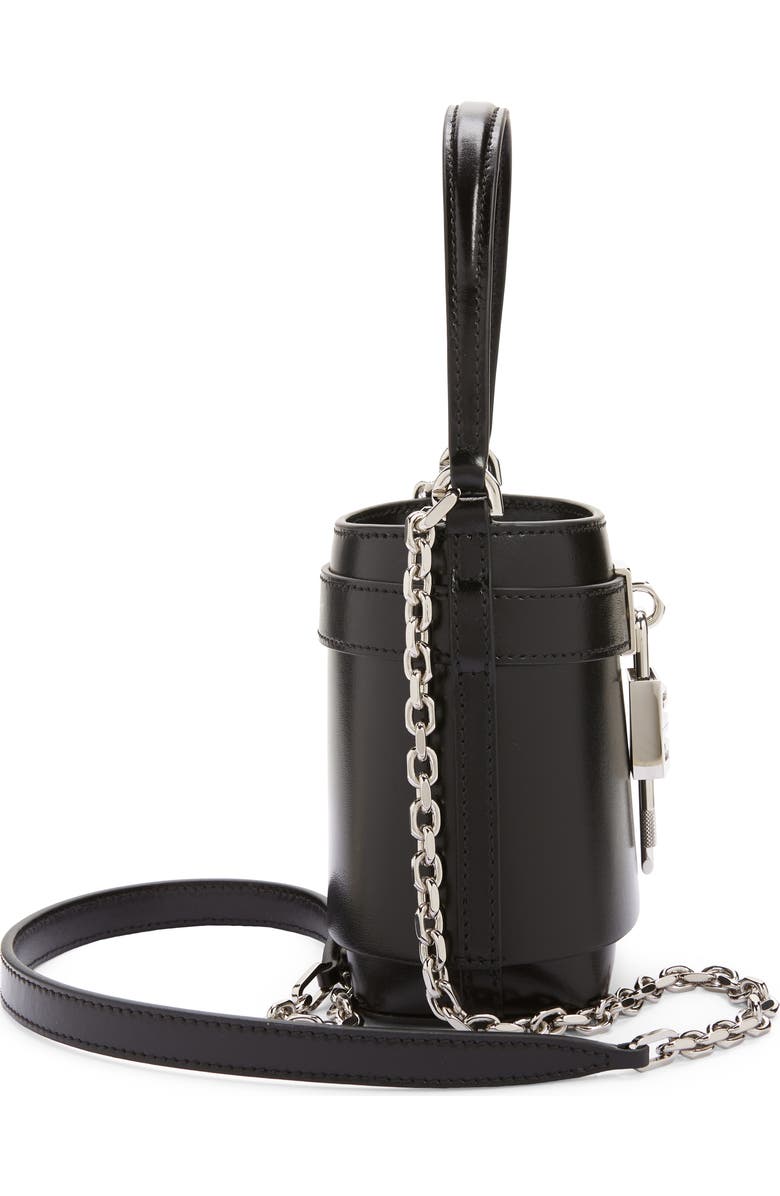 Givenchy Micro Shark Lock Leather Bucket Bag, Alternate, color,