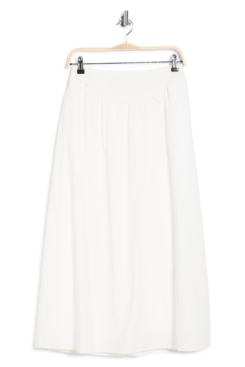 Drop Waist A-Line Skirt, Alternate, color, WHITE