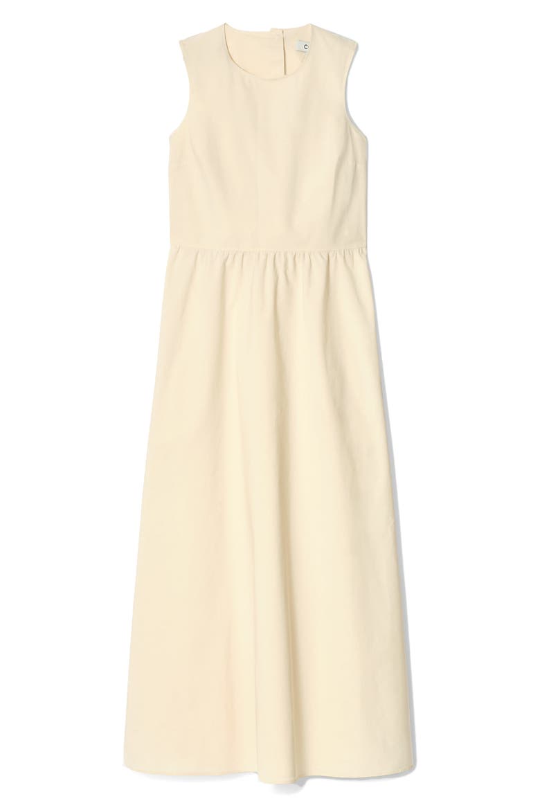 Sleeveless Open Back Cotton Maxi Dress, Alternate, color, BEIGE DUSTY LIGHT