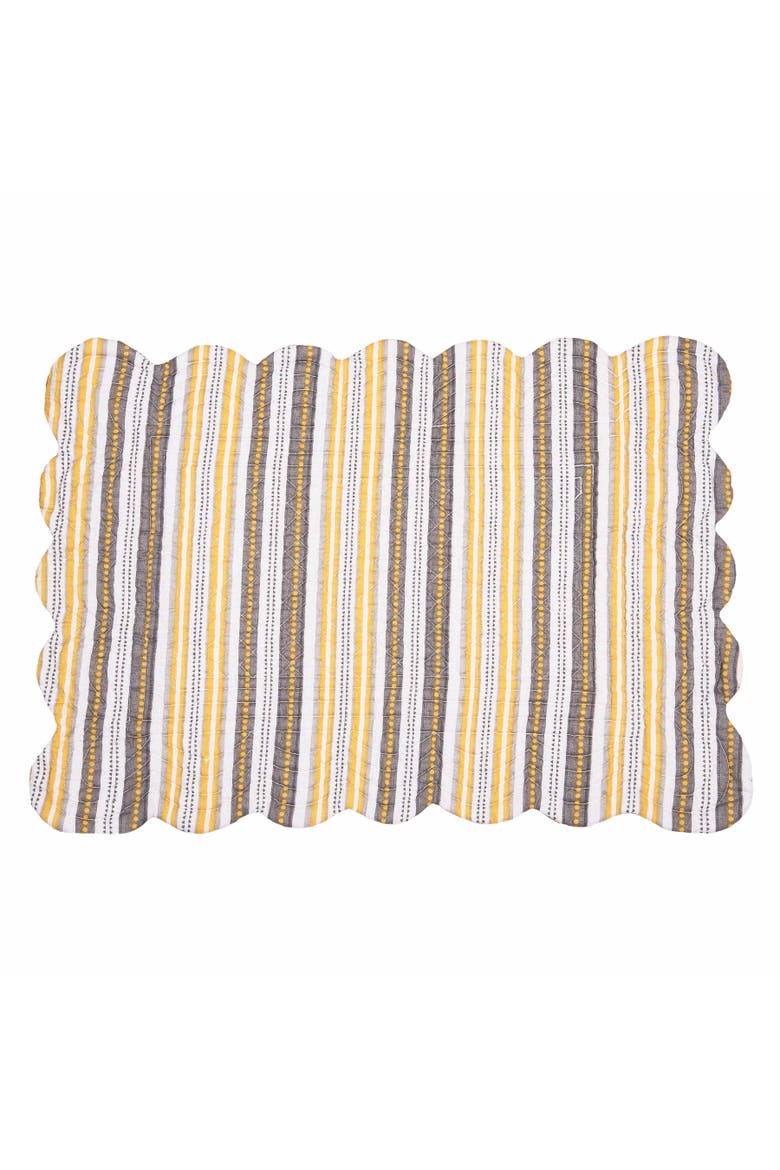 Shay Damask Placemats Set of 6 13" x 19", Alternate, color, Orange