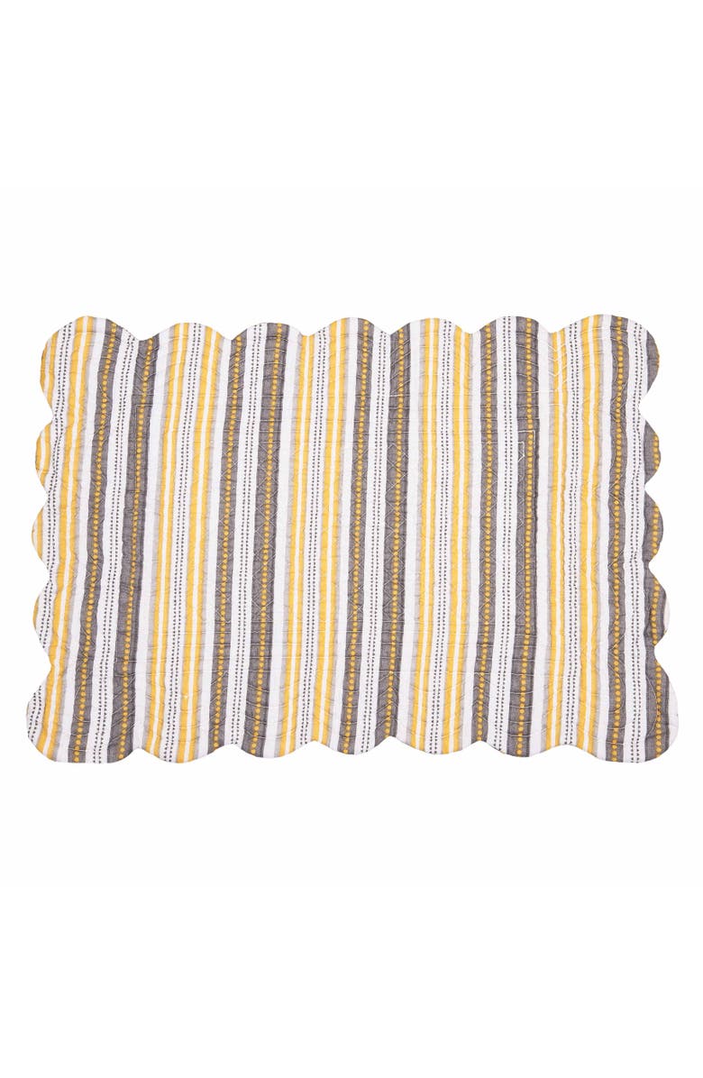 C&F Home Shay Damask Placemats Set of 6, 13" x 19", Alternate, color, Orange