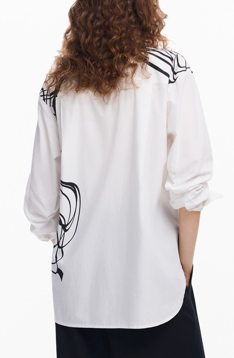 Desigual Cam Fukuoka Lacroix Button-Up Shirt, Alternate, color, 