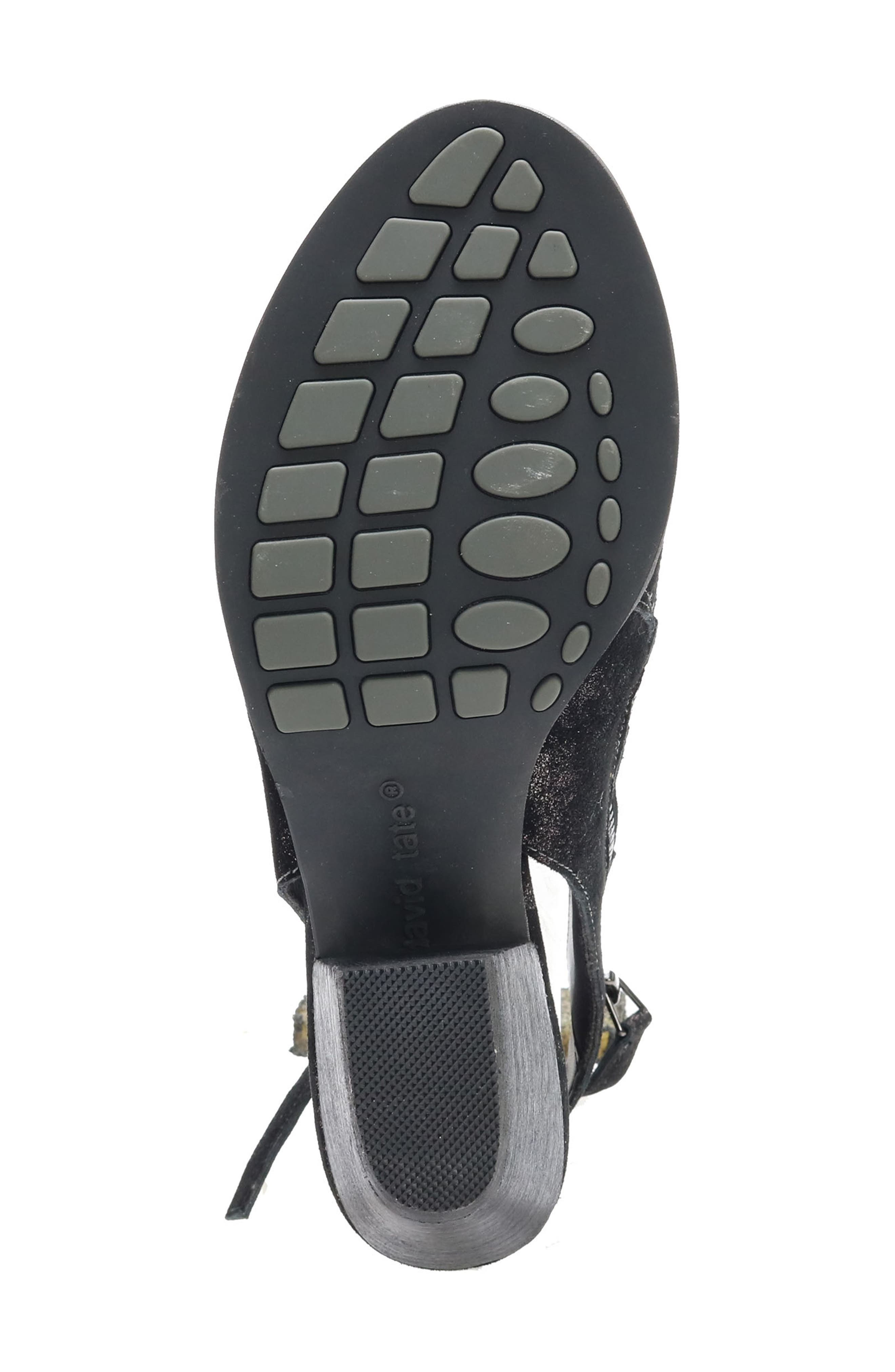 David Tate Sideview Sandal, Alternate, color, Black Metallic