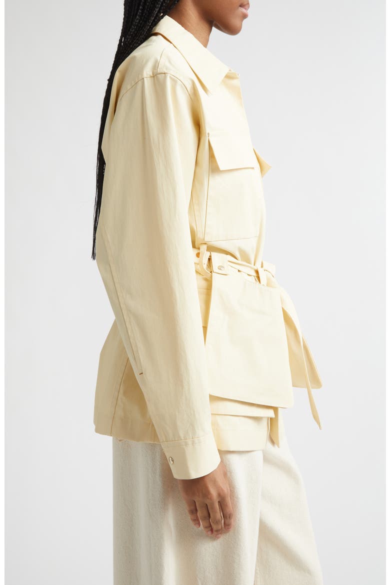 Coated Cotton Field Jacket, Alternate, color, BUTTER